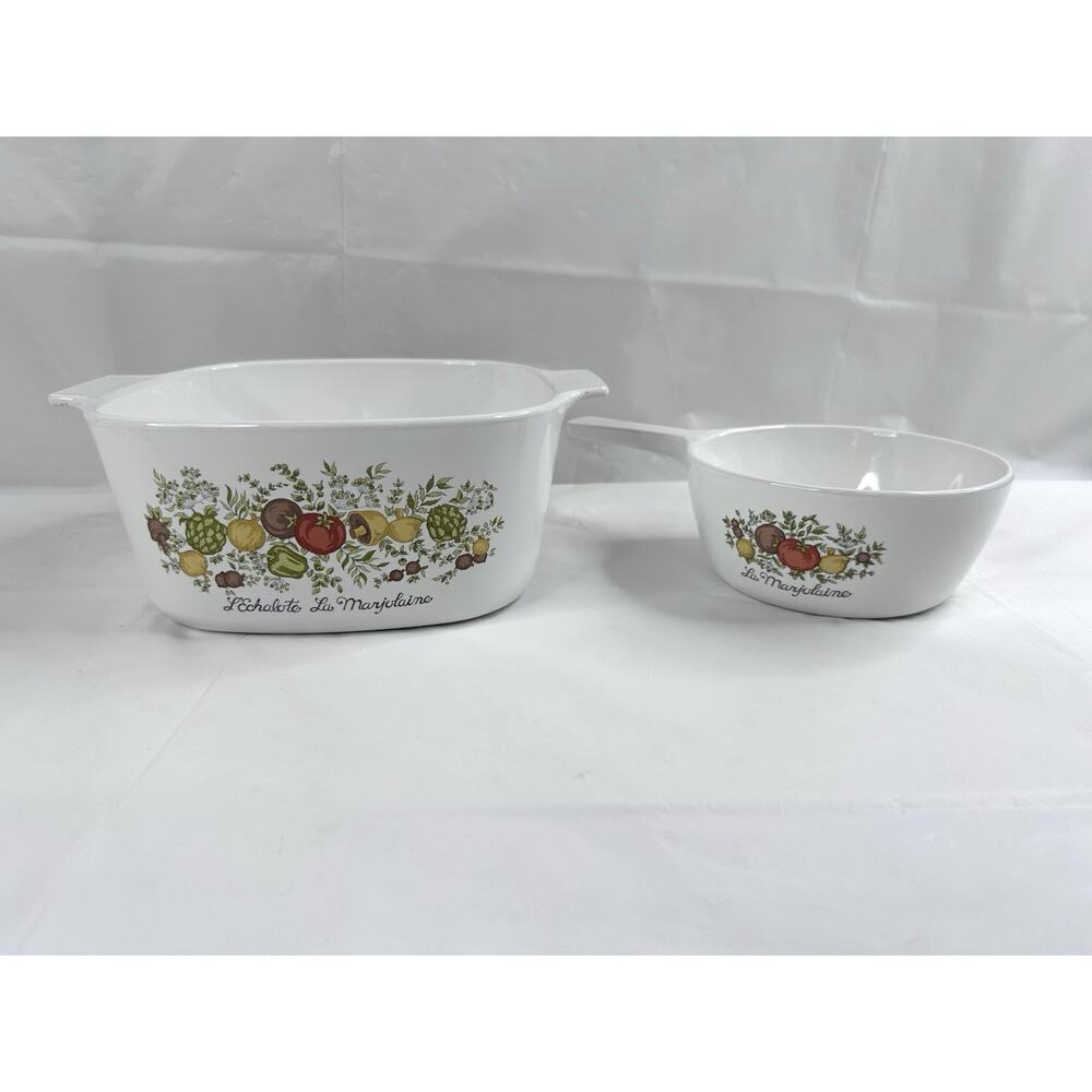 CORNING WARE A-3-B L’ Echalote Marjolaine Spice of Life 3 QT P-82-B Set Of 2
